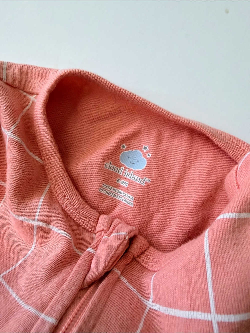 Cloud Island Pink Grid Short-Sleeve Baby Romper - Picture 4 of 4